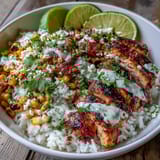 Street Corn Chicken and Rice Bowls