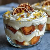 Zesty limoncello tiramisu cups with creamy mascarpone and lemon zest garnish.
