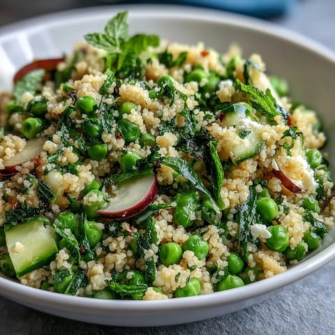 Spring Pea Mint Couscous Salad