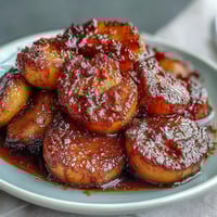 Sweet, spiced candied yams in rich brown sugar syrup, a comforting Southern side dish.